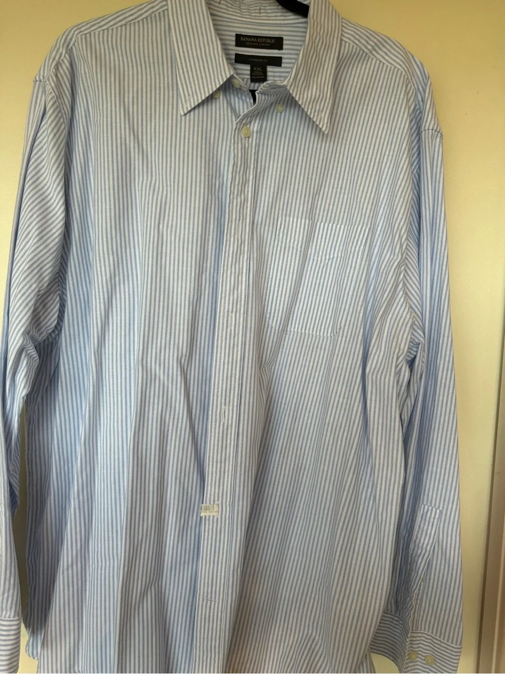 Banana Republic Men’s Light Blue & White Striped Dress Shirt